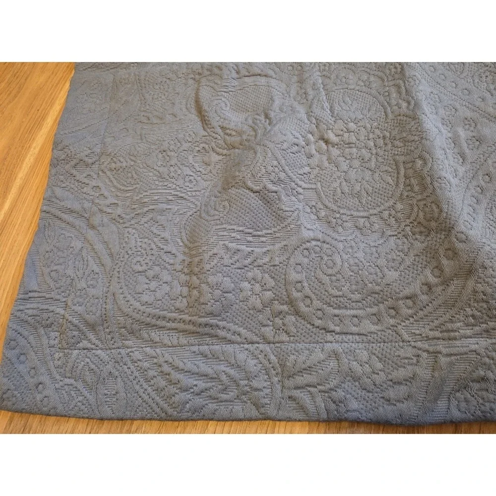 The Company Store Euro Shams Set Of Two Steel Blue Quilted Cotton